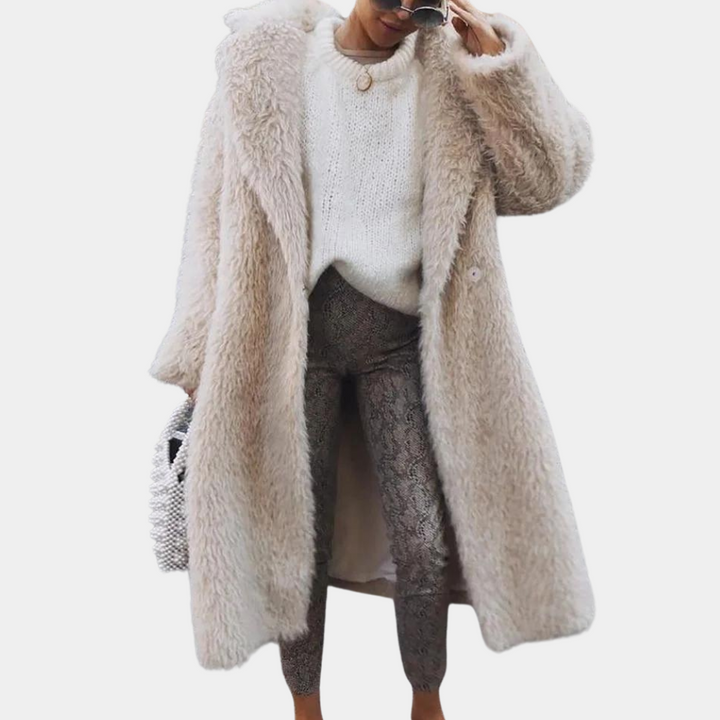Gariela - Comfy Long Teddy Coat-XS-Nora Luxe