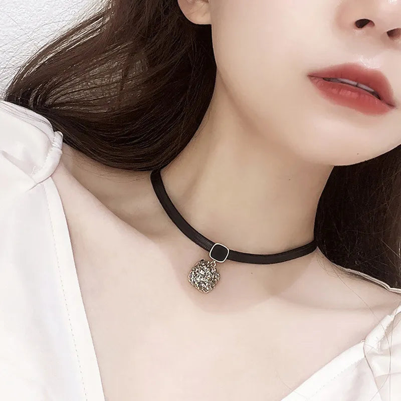 Geometric Crystal Necklace | Elegant Design-ZIRCON-Nora Luxe