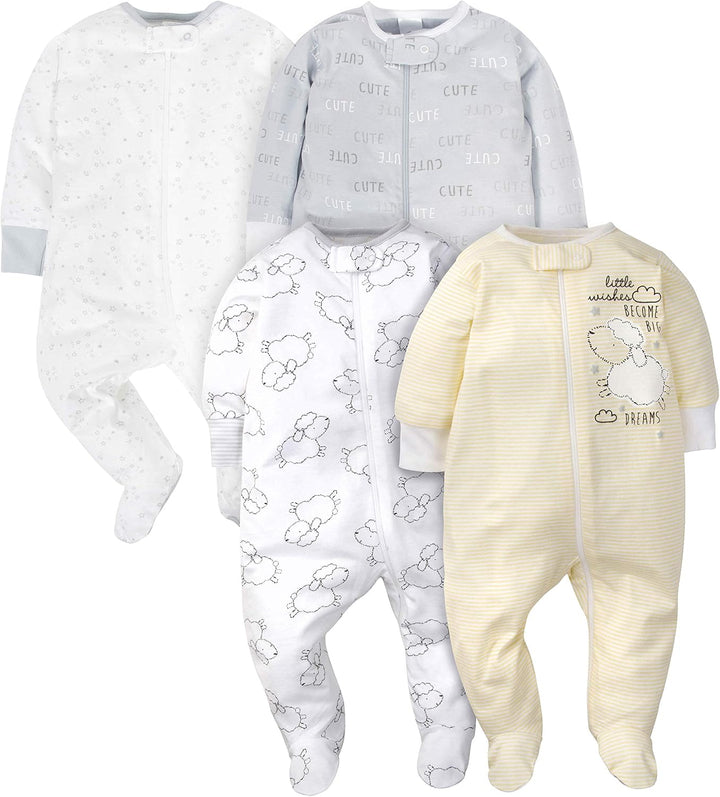 Gerber Baby Sleep & Play Pajamas for Boys with Footies-D-0–3 months-Nora Luxe
