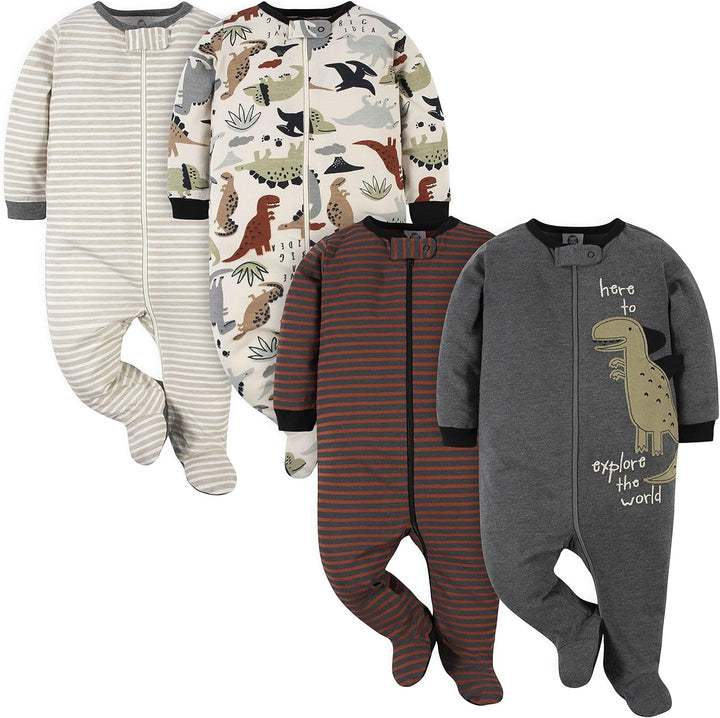 Gerber Baby Sleep & Play Pajamas for Boys with Footies-F-0–3 months-Nora Luxe
