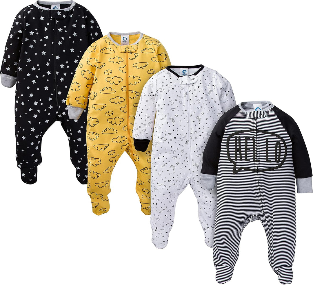 Gerber Baby Sleep & Play Pajamas for Boys with Footies-H-0–3 months-Nora Luxe