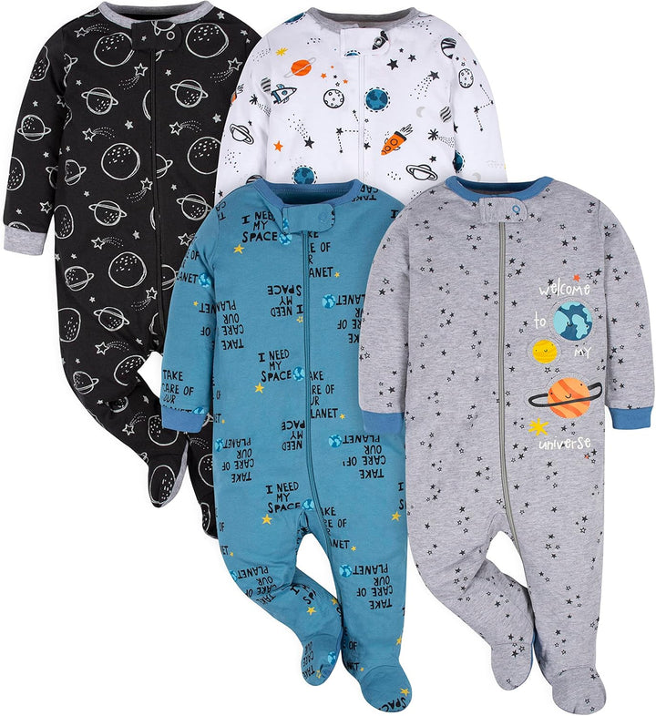 Gerber Baby Sleep & Play Pajamas for Boys with Footies-I-0–3 months-Nora Luxe