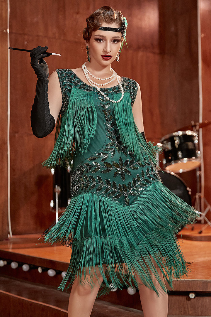 Glamorous Charleston dress from the 1920s - Amelia-Champagne-S-Nora Luxe