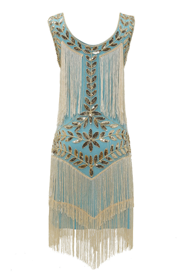 Glamorous Charleston dress from the 1920s - Amelia-Champagne-S-Nora Luxe