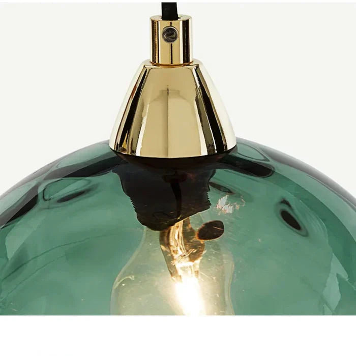 Glass Ball Pendant Lamp - LumiSphere-Rose Fire-Cold White-Nora Luxe