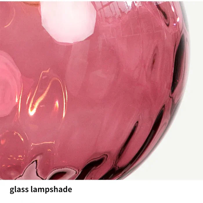 Glass Ball Pendant Lamp - LumiSphere-Rose Fire-Cold White-Nora Luxe