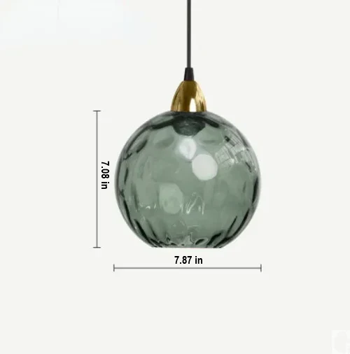 Glass Ball Pendant Lamp - LumiSphere-Rose Fire-Cold White-Nora Luxe