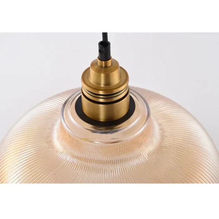 Glass Pendant Lamp - CrystalLoom-Amber-Warm White-Nora Luxe