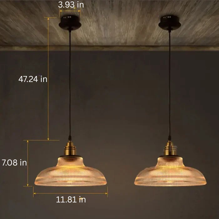 Glass Pendant Lamp - CrystalLoom-Amber-Warm White-Nora Luxe