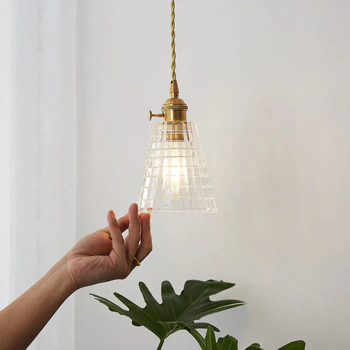 Glass Pendant Lamp - OpulentGlow-Transparent-A-Nora Luxe