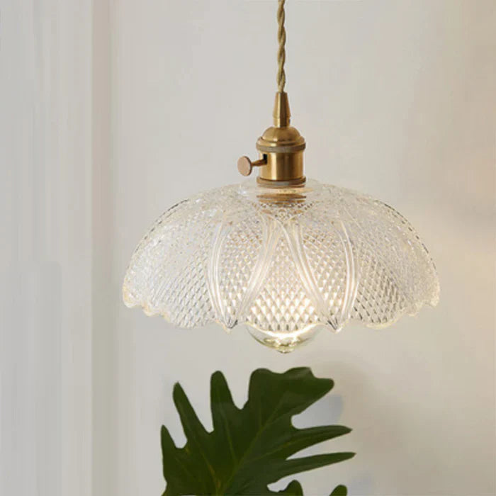 Glass Pendant Lamp - OpulentGlow-Transparent-A-Nora Luxe