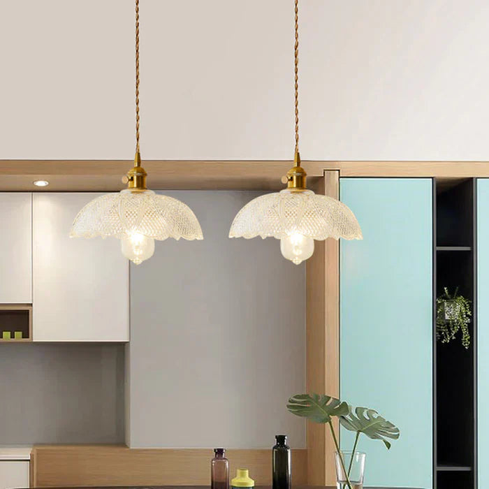 Glass Pendant Lamp - OpulentGlow-Transparent-A-Nora Luxe