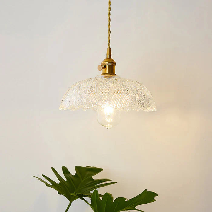 Glass Pendant Lamp - OpulentGlow-Transparent-A-Nora Luxe