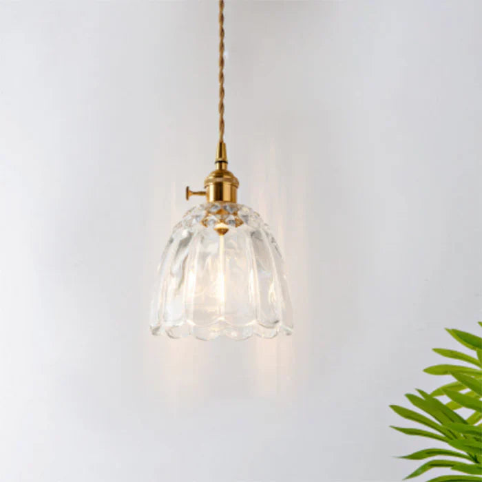Glass Pendant Lamp - OpulentGlow-Transparent-I-Nora Luxe