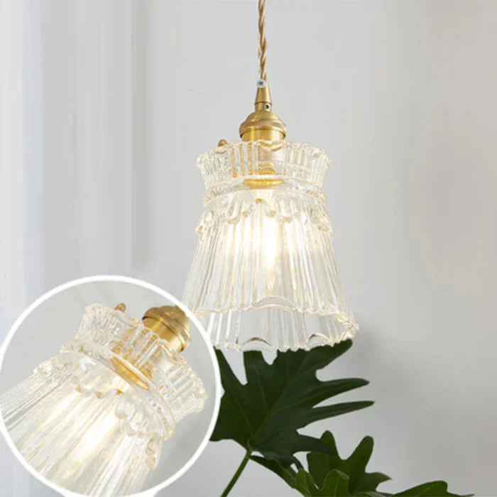 Glass Pendant Lamp - OpulentGlow-Transparent-L-Nora Luxe