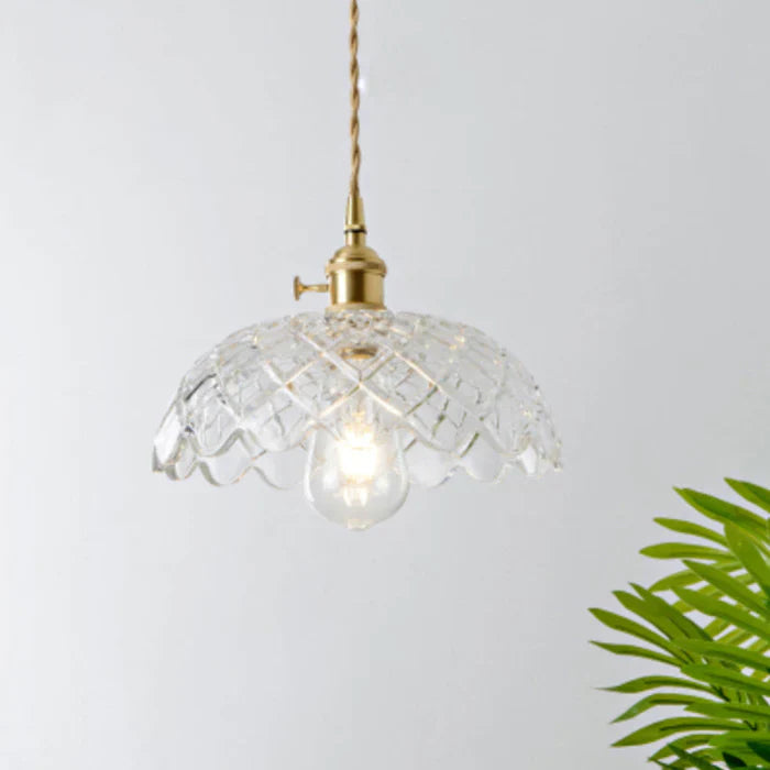 Glass Pendant Lamp - OpulentGlow-Transparent-P-Nora Luxe