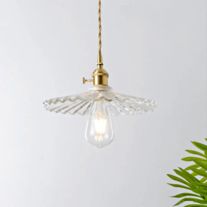 Glass Pendant Lamp - OpulentGlow-Transparent-Q-Nora Luxe