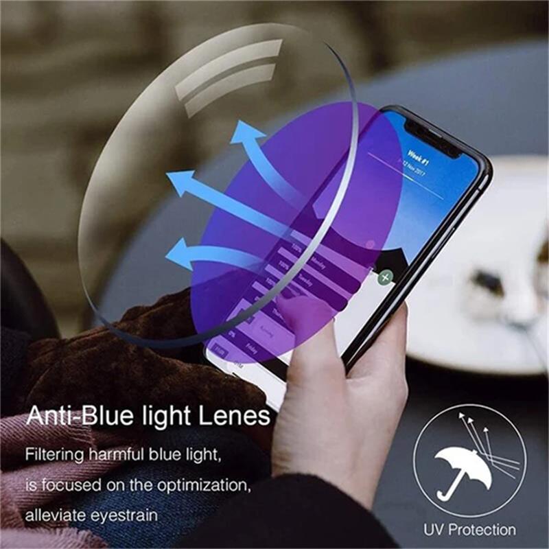 Glasses with Blue Light Filter and Multifocal Strength - VisionGuard-'+1.00/ For 35-49 Years'-Nora Luxe