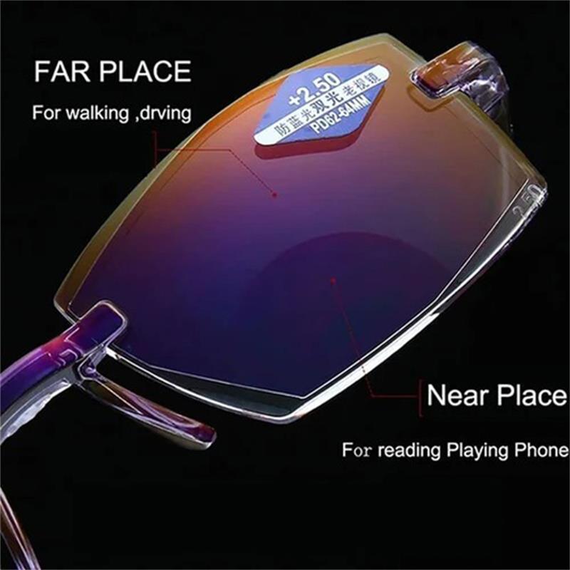 Glasses with Blue Light Filter and Multifocal Strength - VisionGuard-'+1.00/ For 35-49 Years'-Nora Luxe