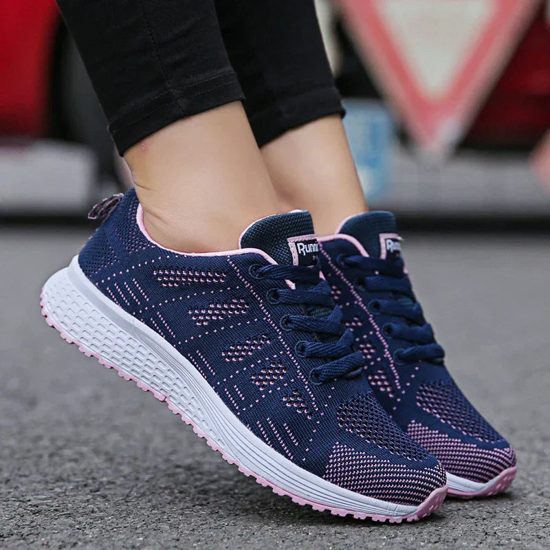 GlideFit Comfort | Casual Orthopaedic Women's Running Shoe-Blue-4.5-Nora Luxe