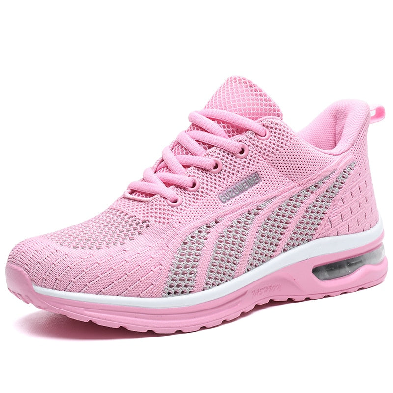GlideMotion Run | Ergonomic Trainers with Cushioned Heel for Women-Pink-4.5-Nora Luxe