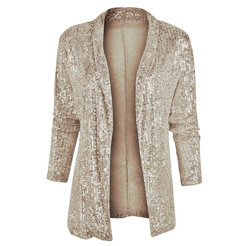 Glitter Sequins Vest - Sophia-Gold-S-Nora Luxe