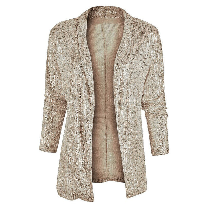 Glitter Sequins Vest - Sophia-Gold-S-Nora Luxe