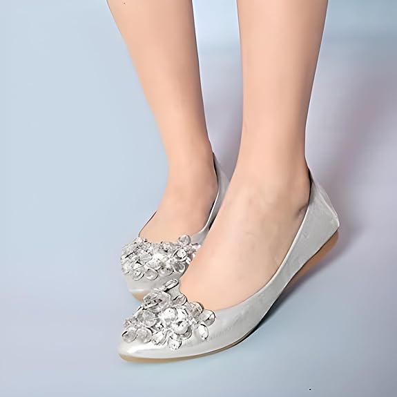 Glittering Rhinestone Ballerina Flats - Yelena-Black-3.0-Nora Luxe