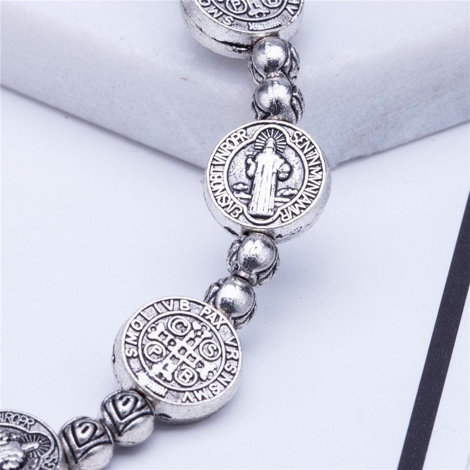 Gold and Silver Coloured Christian Cross Bracelet - Solana-Gold-Nora Luxe