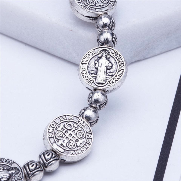 Gold and Silver Coloured Christian Cross Bracelet - Solana-Gold-Nora Luxe