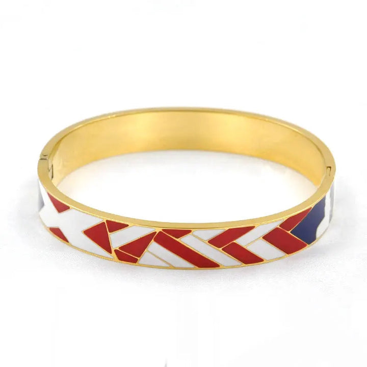 Gold Charm Geode Bracelet | Elegant Women’s Cuff Jewellery-Thalia-Nora Luxe