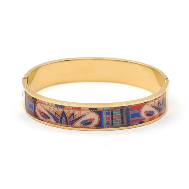 Gold Charm Geode Bracelet | Elegant Women’s Cuff Jewellery-Xenobia-Nora Luxe