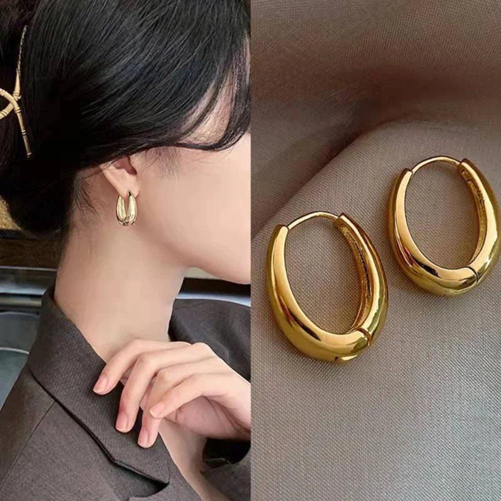 Gold Classic Hoop Earrings | Timeless Elegance-Nora Luxe