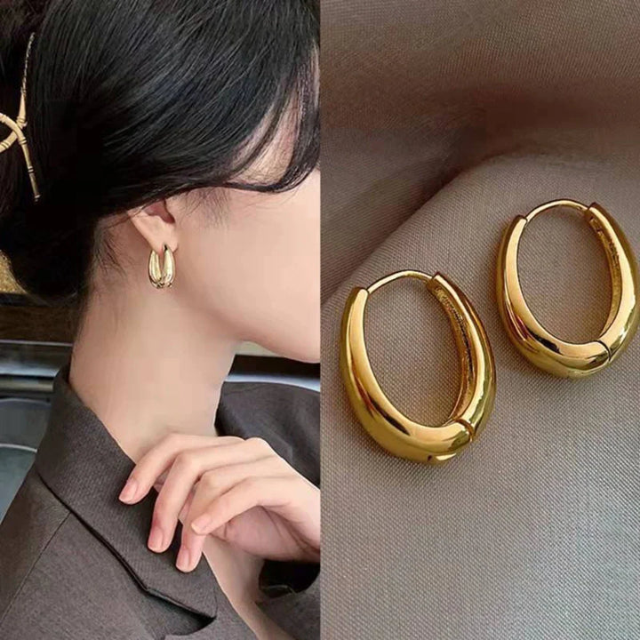 Gold Classic Hoop Earrings | Timeless Elegance-Nora Luxe