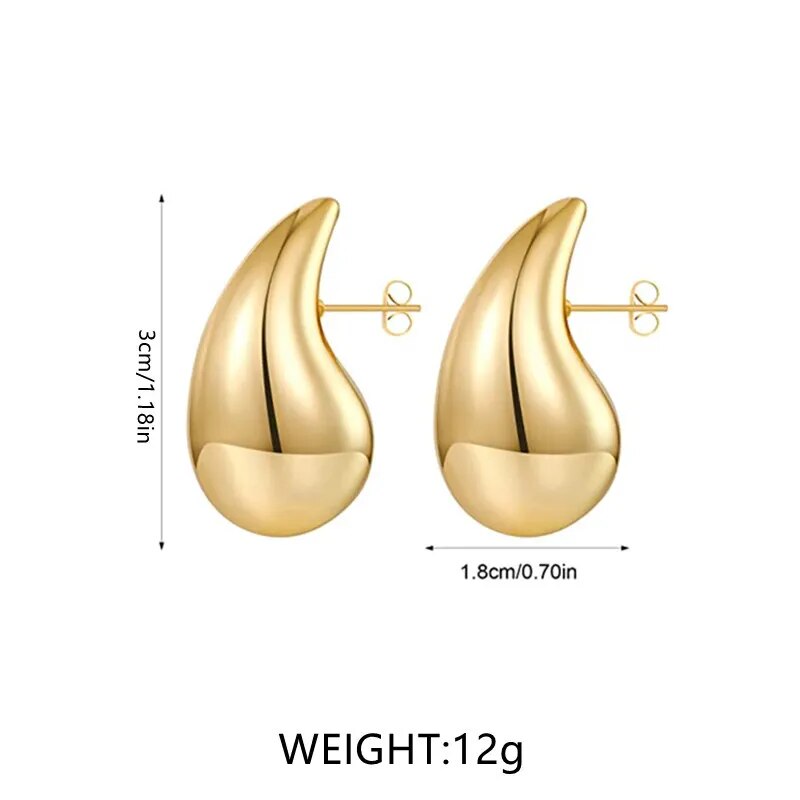 Gold Coloured Drop Earrings | Sparkling Crystals-Nora Luxe