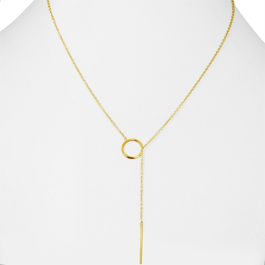 Gold Drop Bar Lariat Necklace | Elegant Women's Jewellery | Versatile Style-GOLD-Nora Luxe