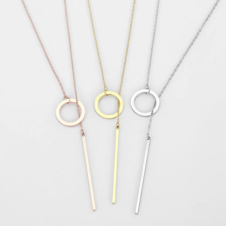 Gold Drop Bar Lariat Necklace | Elegant Women's Jewellery | Versatile Style-GOLD-Nora Luxe