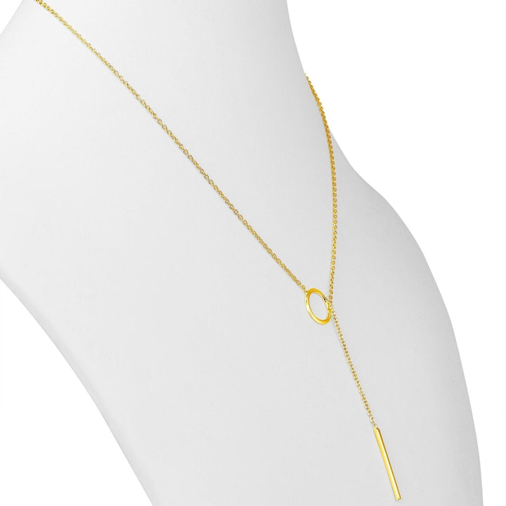 Gold Drop Bar Lariat Necklace | Elegant Women's Jewellery | Versatile Style-GOLD-Nora Luxe