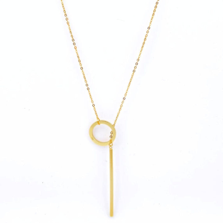 Gold Drop Bar Lariat Necklace | Elegant Women's Jewellery | Versatile Style-GOLD-Nora Luxe