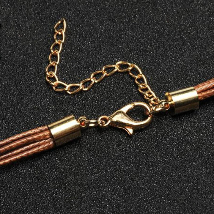 Gold Feather Necklace | Boho Style Jewellery-GOLD-BROWN-Nora Luxe