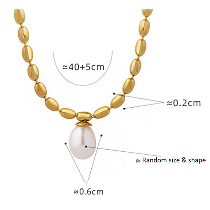 Gold Pearl Necklace | Elegant Beaded Jewellery-Nora Luxe