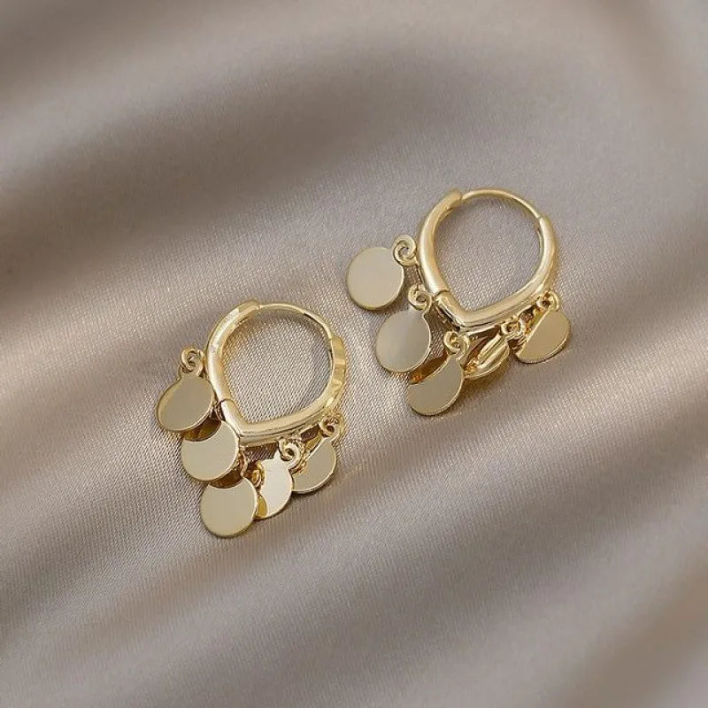 Golden Boho Hoop Earrings-GOLD-Nora Luxe