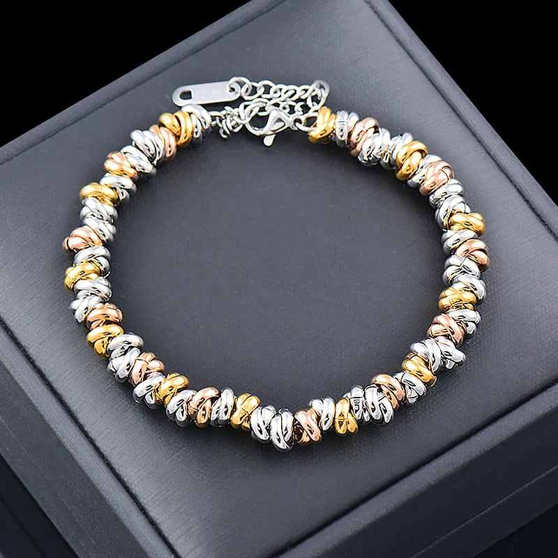Golden Pearl Bracelet | Elegant Chain Jewellery-DREIFARBIG-Nora Luxe