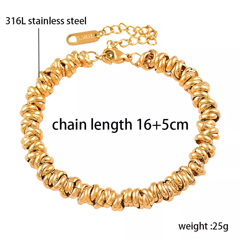 Golden Pearl Bracelet | Elegant Chain Jewellery-GOLD-Nora Luxe