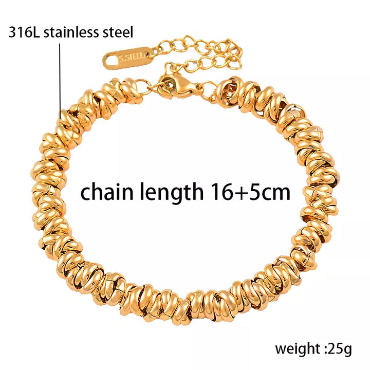 Golden Pearl Bracelet | Elegant Chain Jewellery-GOLD-Nora Luxe