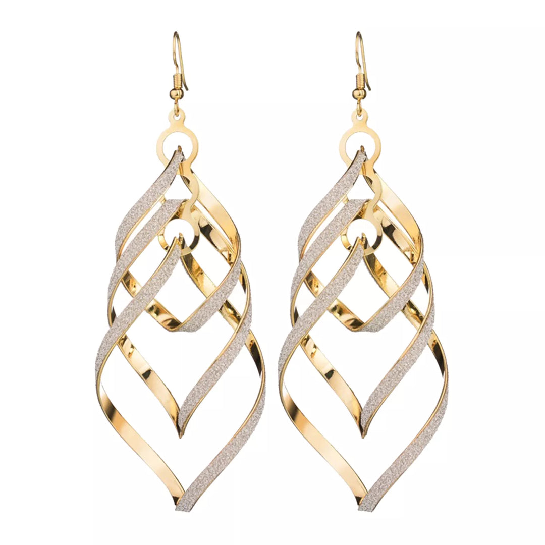 Golden Spiral Earrings | Unique Statement Jewellery-Nora Luxe