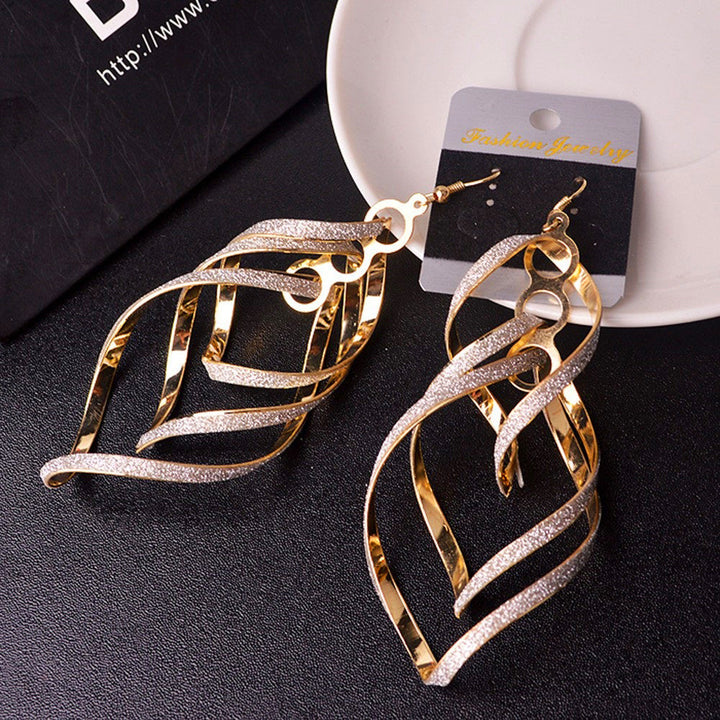 Golden Spiral Earrings | Unique Statement Jewellery-Nora Luxe