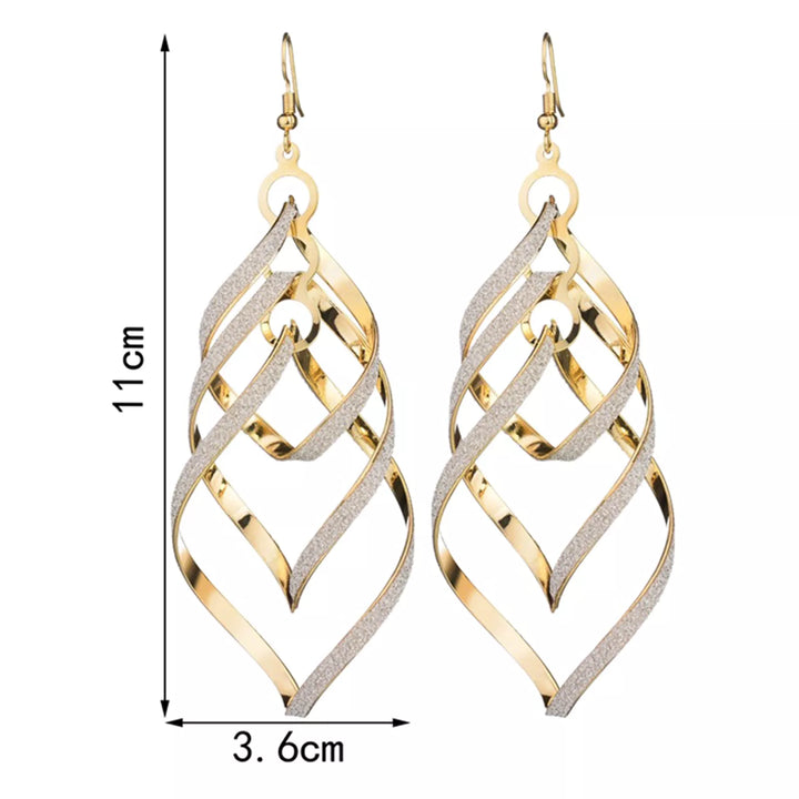 Golden Spiral Earrings | Unique Statement Jewellery-Nora Luxe