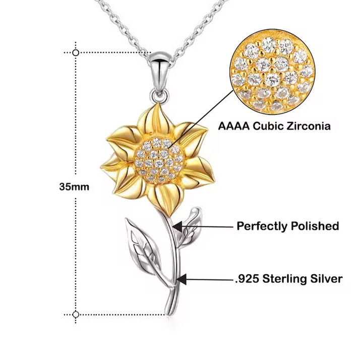 Golden Sunflower Necklace-Nora Luxe