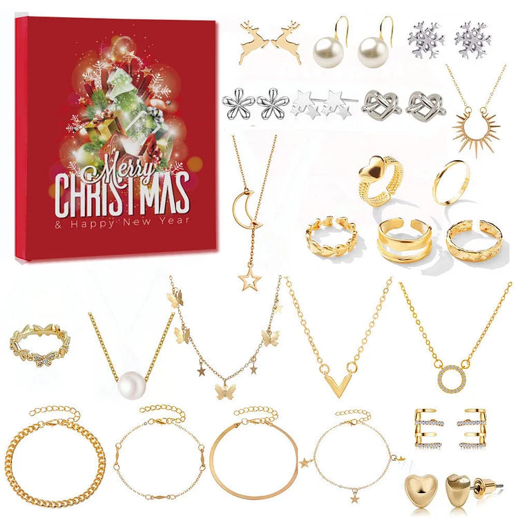 Gold/Silver Jewelry Advent Calendar - Livia-Box A-Nora Luxe